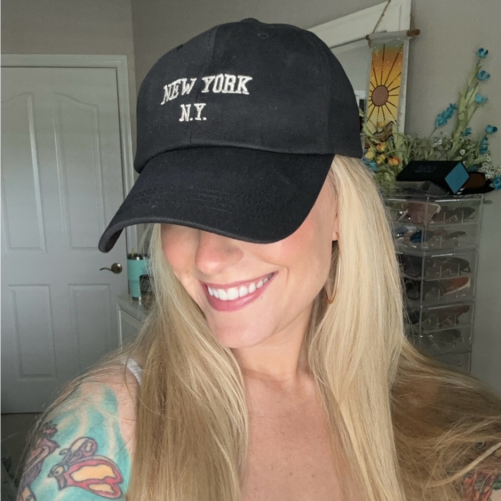 NEW YORK NY | Black White Graphic Print Adjustable Dad Hat